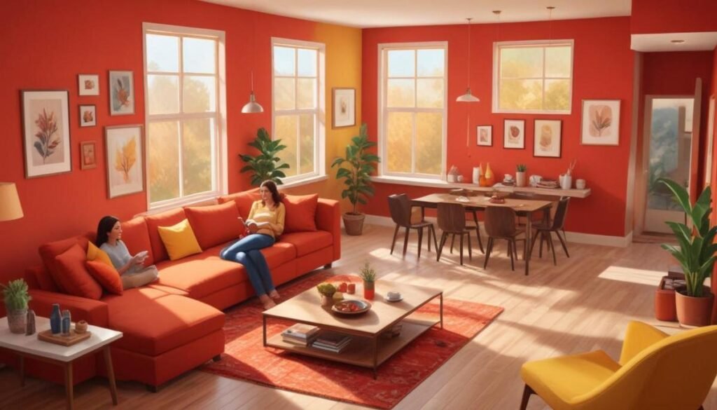 Cores quentes: Transforme seu lar com energia e vitalidade em 2023